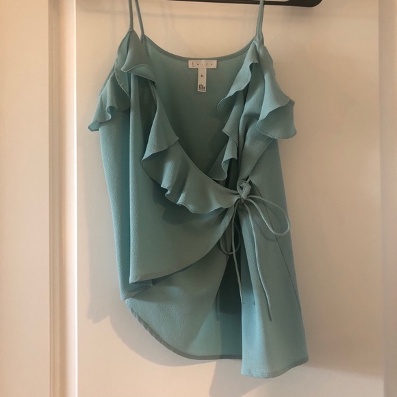 Leith Wrap Front Ruffle Tank - Picture 7 of 8